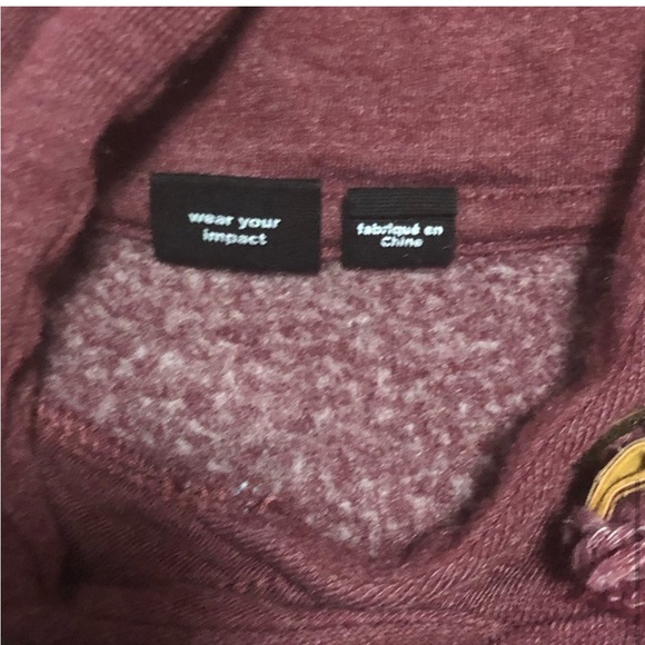TenTree Burgundy hoodie size medium - Picture 5 of 6